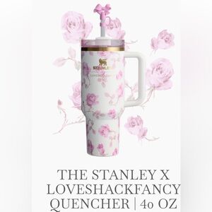 In hand- Stanley x Love Shack Fancy 40 oz Ribbon Rosa